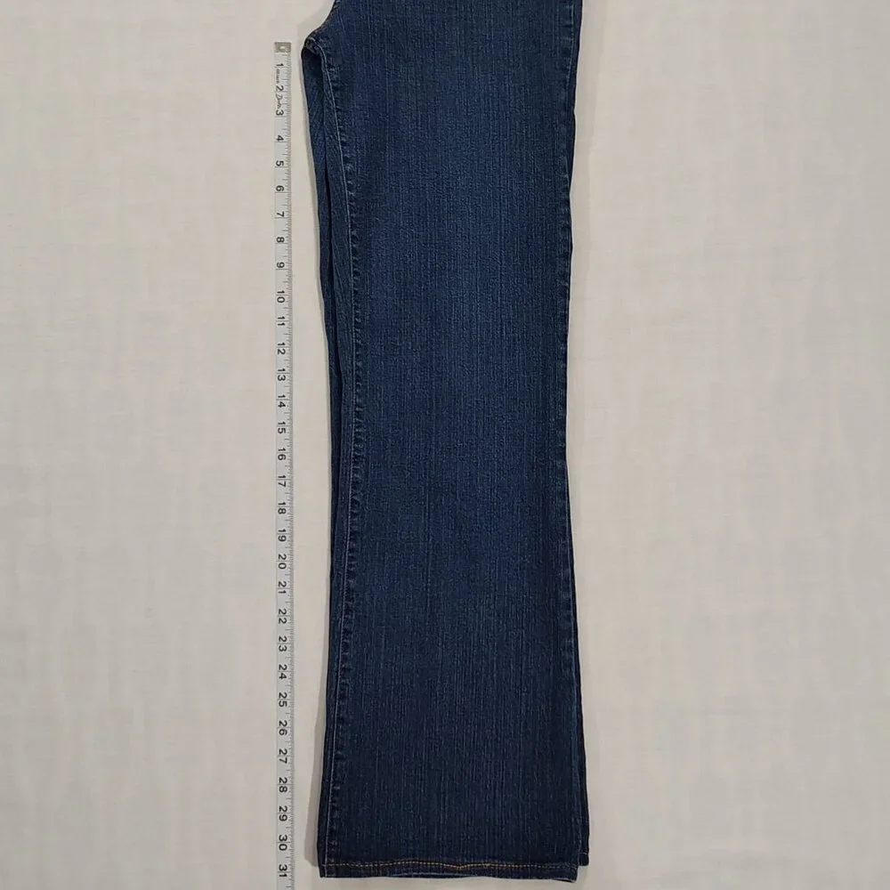 NYDJ Tummy Tuck Jeans Womens Size 12 High Rise Boot Cut USA Stretch Denim Blue - Picture 11 of 16